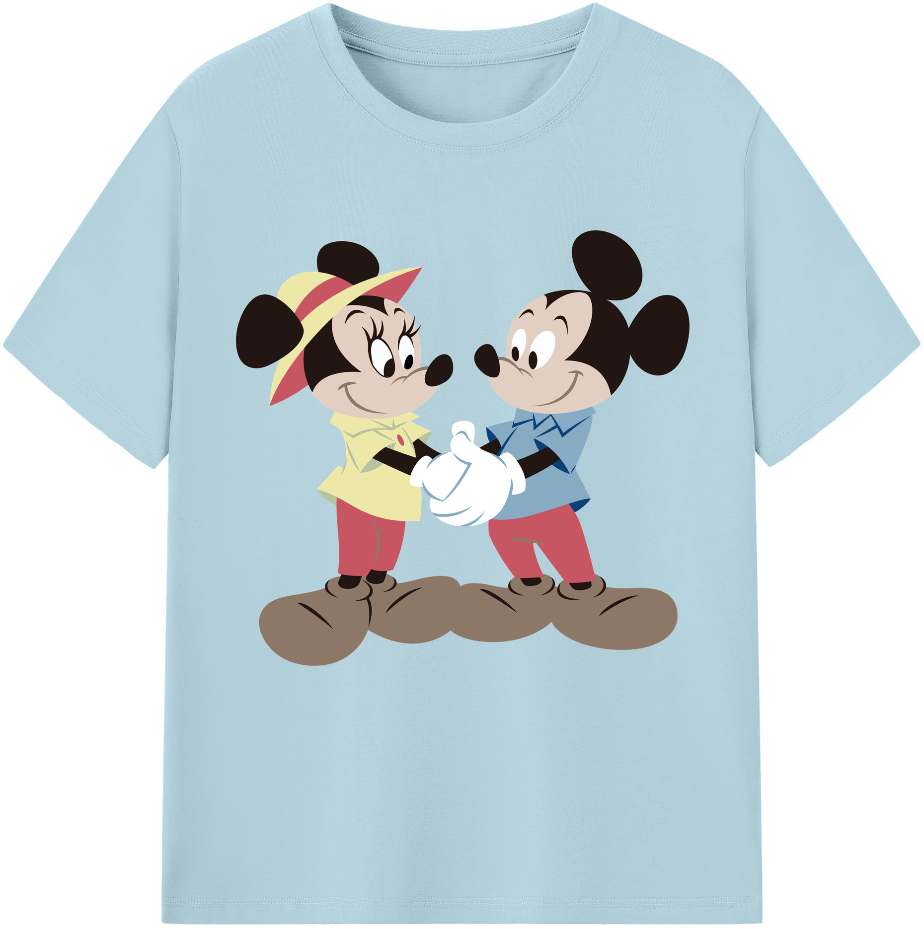 （画像用） ミッキーマウス Mickey Mouse 綿100％半袖Tシャツ（フロントプリント）
